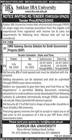 Sukkur IBA University Tender Notice-1